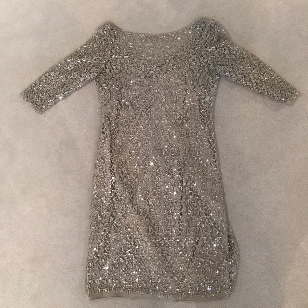 Kaye Unger silver cocktail dress
